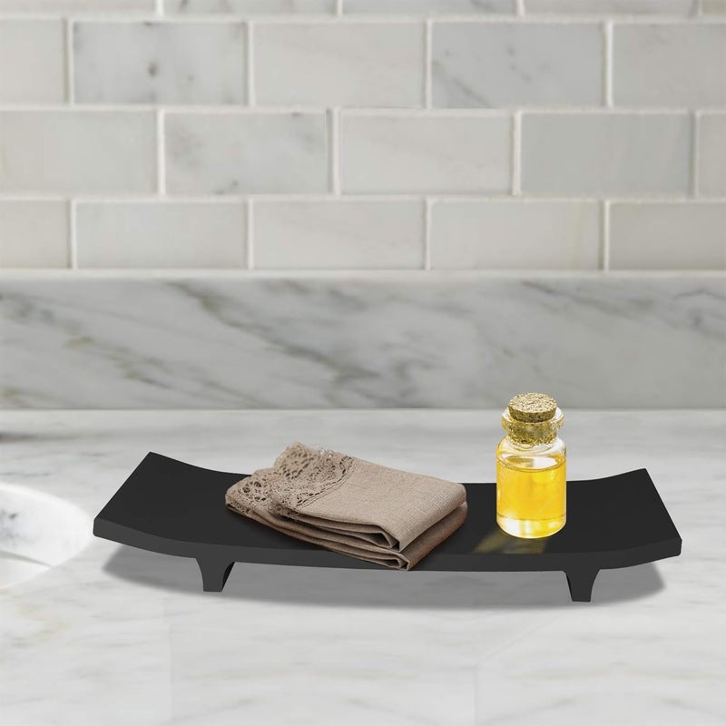 Nu-Steel nu steel Loft Amenity Tray in Shiny Black Resin Finish - Image 4
